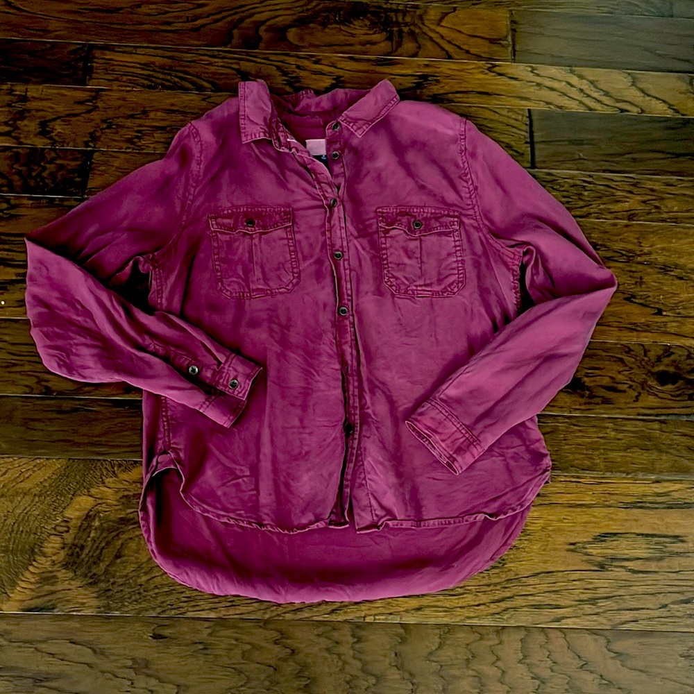 Burgundy button up size M